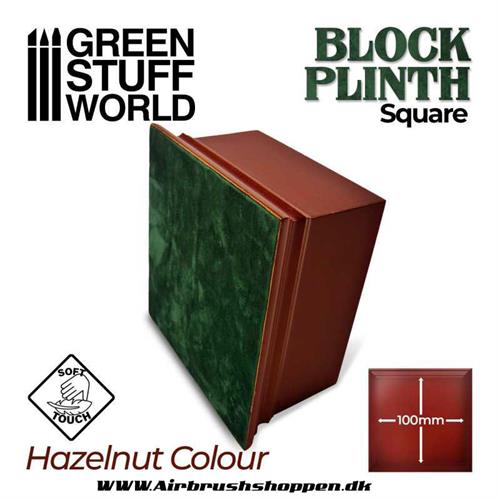 Square Top Display Plinth 10x10cm 61mm - Hazelnut Brown - GSW